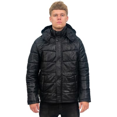 Heren puffer leren bomberjack-Alicante