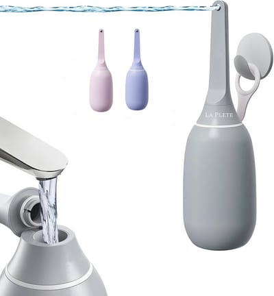 Peri Bottle – Mobiele Bidet & Spoelfles 400 ml – Postpartum & Zwangerschap – Perineum & Intieme Hygiëne - Grijs