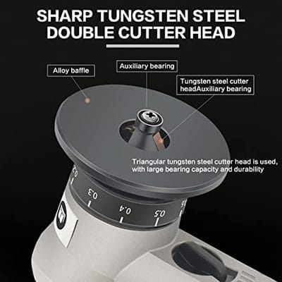 Dailygoods- Afschuinmachine Pneumatisch - Afschuinfreesmachine - Metaalbewerking - Instelbare Diepte 0,1-0,9 mm - 30000RPM - Wolfraamstaal - Freesmachine