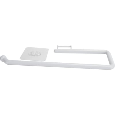 Porte-rouleau de papier mural Porte-serviettes Support papier toilette Organisateur de salle de bain cuisineBlanc blanc
