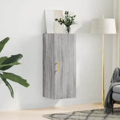 vidaXL - Bovenkast - 34,5x34x90 - cm - grijs - sonoma - eikenkleurig
