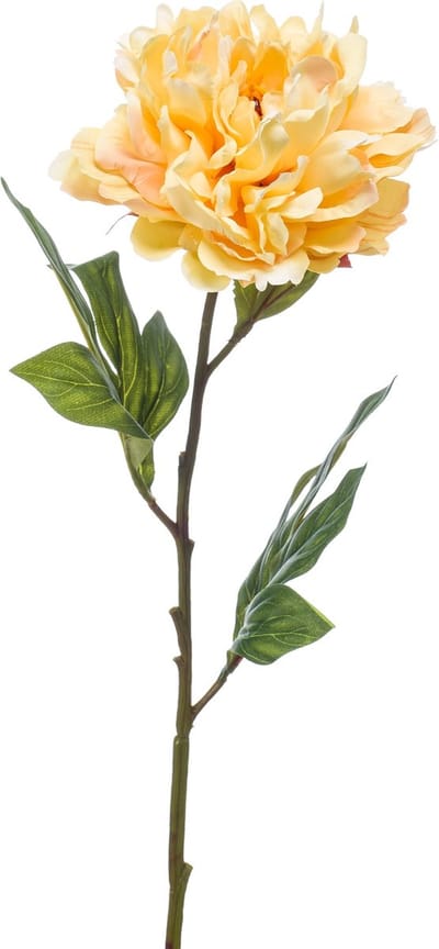Emerald - Kunstbloem Pioenroos Chelsea 77cm geel - Kunstplant voor binnen