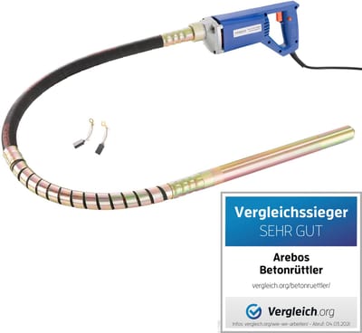 AREBOS Betontrilnaald 800 W Trilnaald Draagbare betontrilnaald Betontrilmachine Lengte slang 1,5 m