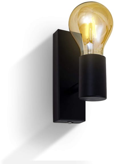 Unyqoos® Verstelbare Zwarte Wandlamp Binnen met Retro Design en E27 Fitting voor Sfeervolle Verlichting