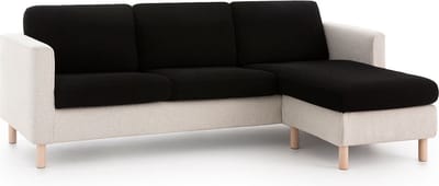 Belmarti® Zitkussenhoes Bali - 95cm tot 130cm breed Zwart - Universele Belmarti® zitkussen hoes voor elke zithoek - Multi-elastisch