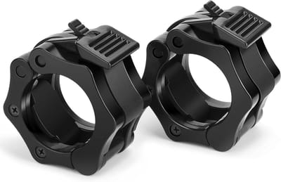 Dumbbell Clasp Set voor Barbell - 1 Paar Zwarte Klemmen voor Gewichtheffen en Fitness