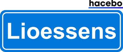 Hacebo - Plaatsnaam Sticker - 29x10 CM - Lioessens sticker - Verkeersborden sticker - grappige cadeaus - Lioessens