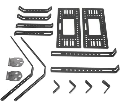 Dailygoods- Zijbox Beugel Universele Compatibiliteit - Aluminiumlegering - Stevige Ondersteuning - Multifunctionele Drager - Achterbagagekoffers - Quick Release - Motorfiets Drager