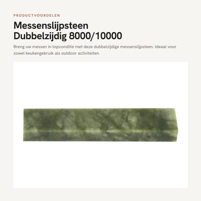 Dailygoods- Messenslijpsteen Dubbelzijdig 8000/10000 Grit - Slijpsteen voor Messen - Watersteen - Slijpgereedschap - Keukengereedschap - 100×20×10 mm