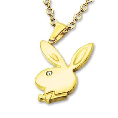 Amanto Ketting Elijn - 316L Staal - Playboy - 26x18mm - 50cm
