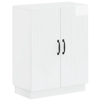 vidaXL - Badkamer - Opbergkast - HOORN - Hoogglans - Wit - 59,5 - x - 31 - x - 77 - cm