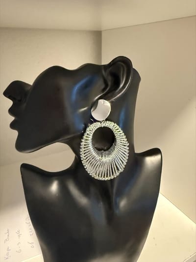 Holle ovale zilverkleurige oorbellen | | Make up | Parfum | Moederdag | Verjaardagscadeau| Cadeautje| Valentijnsdag| Kado | sieraden | vaderdag | oorbellen | oorsieraden
