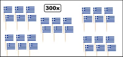 300x Cocktailprikker Griekenland - landen festival party fun winterfeest thema feest cocktail prikker Greek