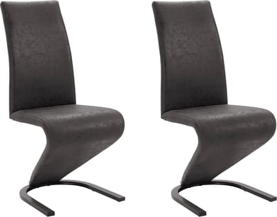 Ziri-Stoel - Antraciet - Set van 2