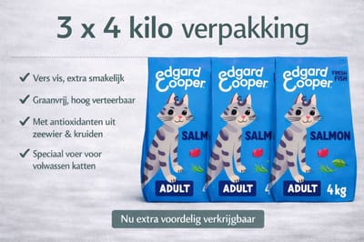 Edgard&Cooper kat adult brok zalm - 3x 4kg Voordeelverpakking