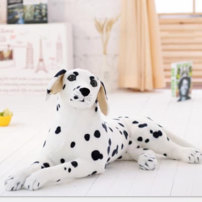 Levensecht Pluche Speelgoed Grote Dalmatiër Hond Knuffels Hond Pluche Speelgoed Cadeau Voor Verjaardag 30cm beige