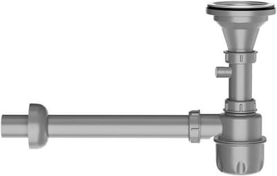 Gootsteen Afvoer Pijp - Afvoerzeef Keuken - Keuken Hygiëne - Verwijderbaar Filterontwerp - 110 mm - Grijs