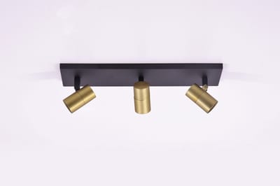 Spot Picollo 3 lichts L 40 cm incl mini GU10 zwart goud