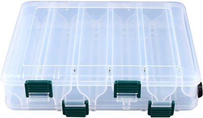 Dubbelzijdige opbergdoos voor visaas, haken, lood en accessoires - 12 vakken voor optimale organisatie