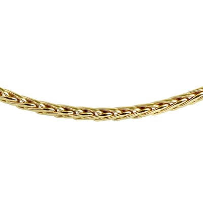 YO&NO - Ketting - Dames - Vossestaart - 4,0 mm - 50 cm - Sieraden Vrouw - Zilver Kern 925 - Goud 14 Karaat