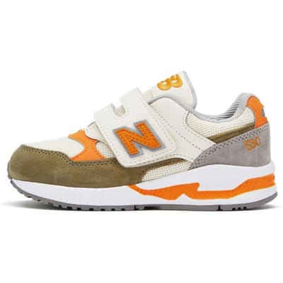 New Balance NB 530 Comfortabele Casual Lage Sneakers Kinder sneaker Beige Oranje KV530SNP 33.5 white