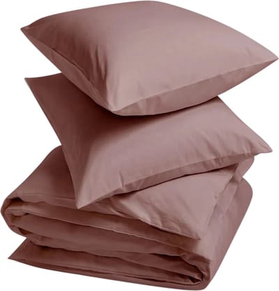 Yumeko dekbedovertrek katoen TENCEL™ poederroze 200x220 + 2/60x70 - Biologisch & ecologisch