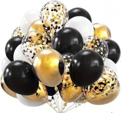 Akyol - Ballonnen 10 Stuks - latex ballon - ballon -ballon goud -folie ballon - goudkleurig - ballonnen goud en zwart