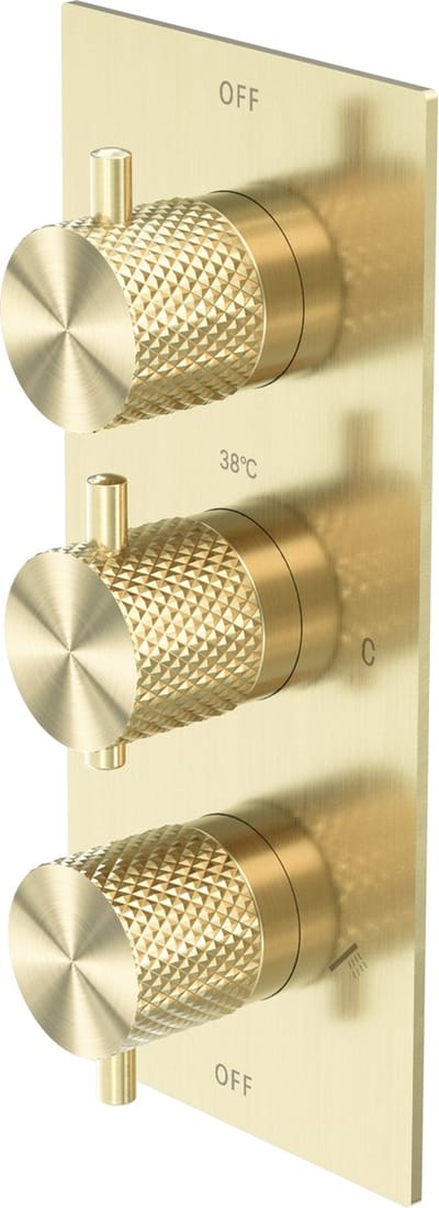 Owen & Finch Messing Douchethermostaatkraan – Geborsteld Champagne Goudkleurig – PVD afwerking