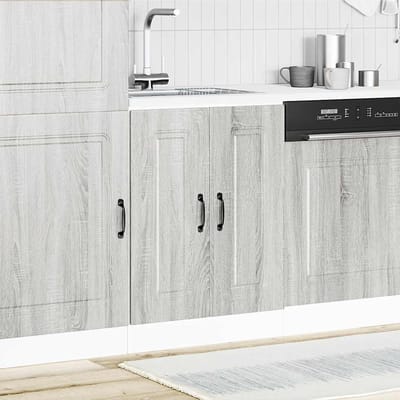 vidaXL - Spoelbakonderkast - Kalmar - 60x46x81,5cm - bewerkt - hout - grijs - sonoma