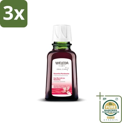3 x WELEDA - Mondwater geconcentreerd - Ratanhia - 50 ml - Grootverpakking - Natuurlijk Mondwater - Mondverzorging - Tandvlees Verzorging - Ratanhia Mondwater - Mondwater Geconcentreerd