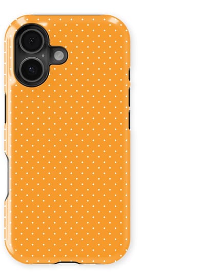 Micro Dots Tough Hoesje geschikt voor iPhone 16 | Geschikt Voor Mag | Stippen Motief Backcover geschikt voor iPhone 16 Golden Glow