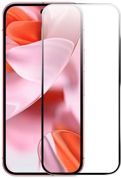 Coverup Screen Protector - Geschikt voor Google Pixel 9a Screen Protector - Coverup Full-Cover 9H Tempered Glass - Zwart