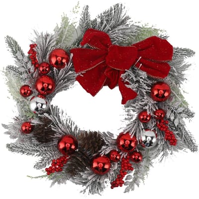 45CM 18 Inch Kerstkrans Decoraties Kunstmatige Kerstkrans voor Deur Muur Tafel brown