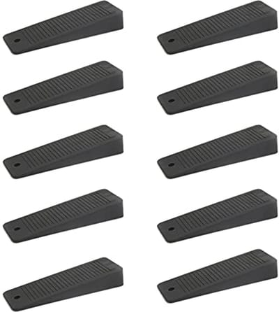 10x deurwiggen in hard rubber - Zwart - Duurzaam en eenvoudig schoon te maken