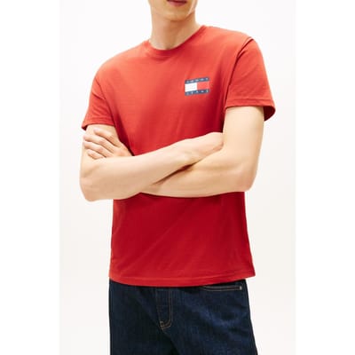 Tommy Hilfiger Tjm Slim Essential T-shirt Terracotta Red Taglia: XS | Magliette basic Outlet | Uomo | Rosso