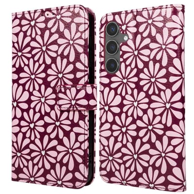 imoshion Hoesje - Geschikt voor Samsung Galaxy S25 FE - Design Bookcase smartphone - Bloom Love Blush