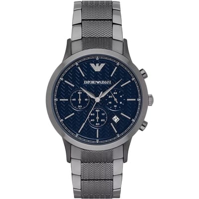 Emporio Armani AR2505 Gunmetal Chronograaf Herenhorloge 43mm grijs