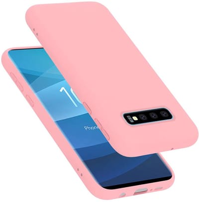 Cadorabo Hoesje geschikt voor Samsung Galaxy S10 PLUS in LIQUID ROZE - Beschermhoes gemaakt van flexibel TPU silicone Case Cover