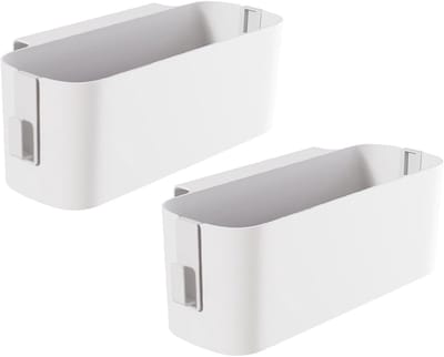 Famanu - Bedorganizer om op te hangen, hangbed, organizer, opbergmand, nachtkastje, bedplank, bedtas, dozen met 2 afneembare haken voor kantoor, school, thuis, slaapzaal, stapelbed, kamer