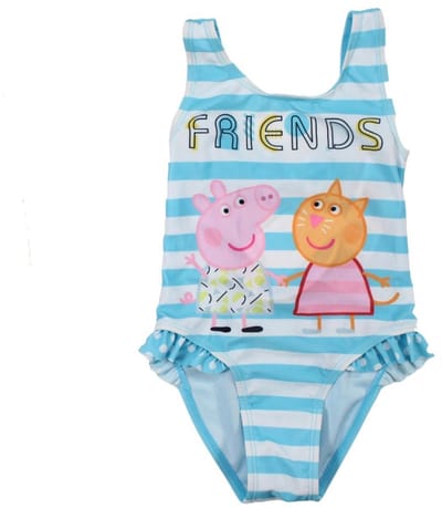 Peppa Pig badpak - blauw - Peppa Friends zwempak - maat 116/128