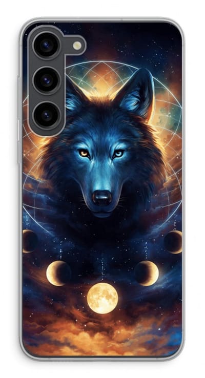 Case Company® - Hoesje geschikt voor Samsung Galaxy S23 Plus hoesje - Wolf Dreamcatcher - Soft Cover Telefoonhoesje - Bescherming aan alle Kanten en Schermrand