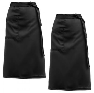 Solidchoice - Dailygoody - Schort serveerster dames - verstelbare schorten - waterdicht en praktisch - zwart - unisex keukenschorten - ideaal voor horeca - 2 stuks