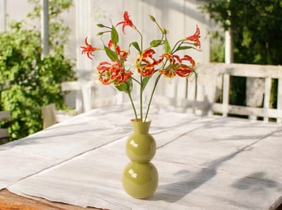 WinQ-Kunstbloem Gloriosa Rood-3 takken-kunstbloemen-zijden bloemen