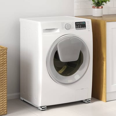 vidaXL - Wasmachinebasis - 2 - st - Zilver - 72 - x - 5 - x - 4,5 - cm - Roestvrij - staal