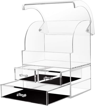 Cosmetische make-up organizer met deksel en grote capaciteit