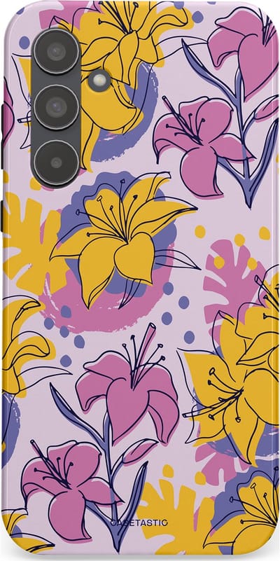 Casetastic Hoesje Geschikt voor Samsung A55 - Stijlvolle Beschermende Duo-layer Case - Flora Fantasia