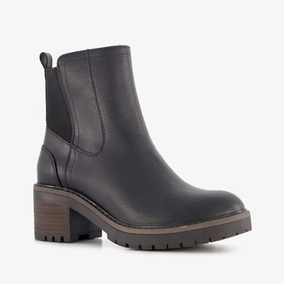 Blue Box dames Chelsea boots met hak zwart - Maat 36