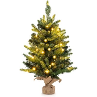 Coast Kunstkerstboom Tafel 60 cm Groen – 234 Takpunten – Met 35 Warmwitte LED Lampjes