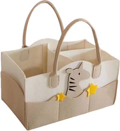 Luierzak Tote - Baby Opberger - Baby Verzorging - Verwijderbare Scheiders - 33x23x18cm - Herten