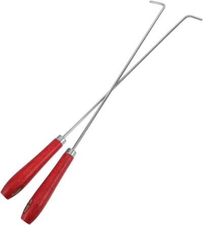 Vuurhaak Set - Haardpook Kampvuur - Vuur Aanpassen - Hittebestendig Handvat - 50 cm - Zilver